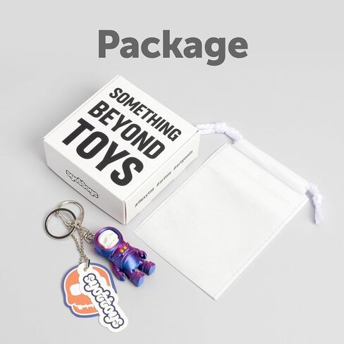 Astro Skelly Collection Flexy Toy Keychain - Colorful Skull & Astronaut Keychain, Movable Figure Design, Flexible Joints, Fun & Unique Gift, Made in Korea - Matte Red in Saudi Arabia