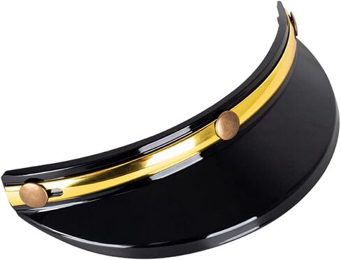 Hxber Helmet Peak Shield ، Helmet Peak Shield 3 Snap-butor Poutor Flip Up Wind Shield Open Face 3/4 Retro Motorcycle Helmet Sun Shown Protector in Kuwait