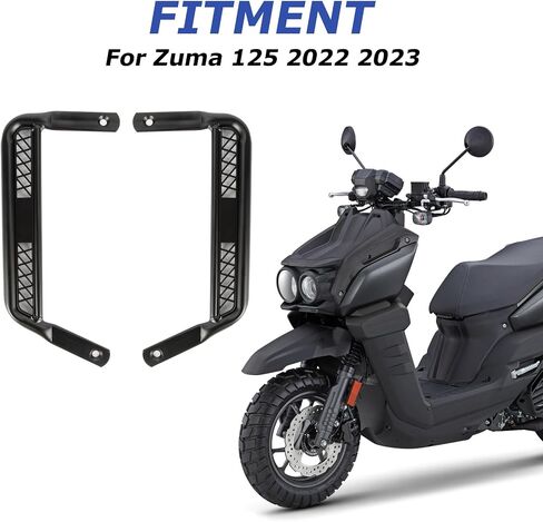 PSLER Motorcycle Extended Footpegs in Heavy Iron Material for Zuma 125 2022 2023(Black) in Saudi Arabia