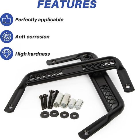 PSLER Motorcycle Extended Footpegs in Heavy Iron Material for Zuma 125 2022 2023(Black) in Saudi Arabia