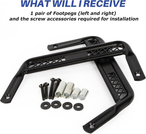 PSLER Motorcycle Extended Footpegs in Heavy Iron Material for Zuma 125 2022 2023(Black) in Saudi Arabia