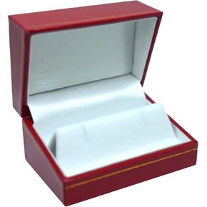 صندوق مجوهرات حمراء رواية لأقراط شجرة 2.5x2.75x1.62 بوصة - صناديق هدايا القرط مع القطع الذهبية - حالة تخزين قرط من الجلد فو - حالات عرض الهدايا للأقراط فقط in Kuwait