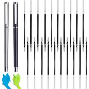 AALGO 30pcs Reusable Grooves Writing Practice Magic Pens,Disappearing Ink Pen for Kids With 3 Pencil Grips,Tracing Book Pen for Kindergarten in Kuwait