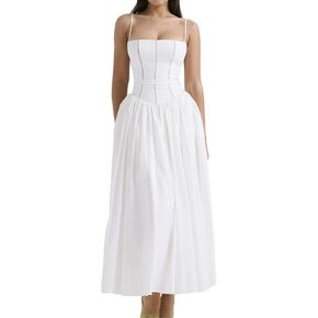 Houstil Women's Strap زفاف عارض ضيف الصيف فستان Maxi Corset Holiday Party Beach Cocktail Vality in Kuwait