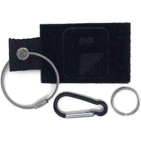 Pull Patch Tag for Morale Patches | Use as Keychain, Luggage Tag, on Tactical/Golf Bags, Backpacks, and More | Patent Pending | Wire Fastener, Nylon Strap, Eyelet, Free American Flag Patch (Vertical) in Kuwait