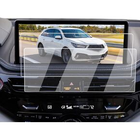 واقي شاشة قطعتان متوافق مع 2021-2024 فولفو XC40/XC60/XC90، ملاحة 8.7 بوصة + واقي شاشة مكيف الهواء لملحقات 2019-2024 V60/S60/S90 زجاج مقسى بصلابة 9H in Kuwait