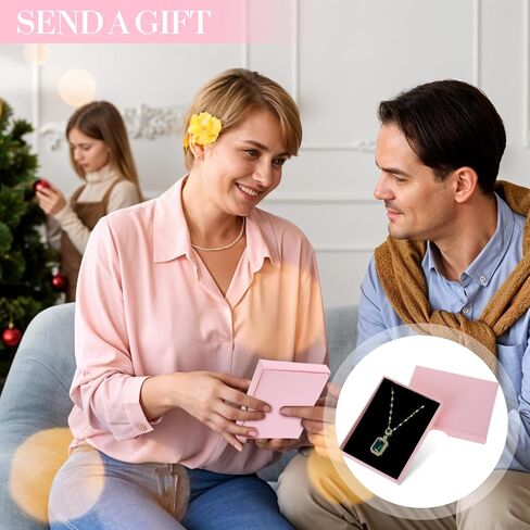 2Pcs Jewelry Gift Boxes, Small Jewelry Box Necklace Organizer Box with Lids for Necklaces Rings Bracelets Earrings Kraft Cardboard Gift Box for Birthday Wedding Party Favors (Pink) in Saudi Arabia