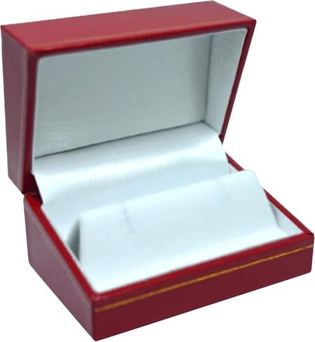 صندوق مجوهرات حمراء رواية لأقراط شجرة 2.5x2.75x1.62 بوصة - صناديق هدايا القرط مع القطع الذهبية - حالة تخزين قرط من الجلد فو - حالات عرض الهدايا للأقراط فقط in Kuwait