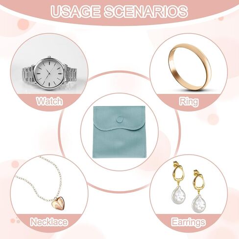 PATIKIL Velvet Jewelry Pouches, 6 Pcs Jewelry Packaging Gift Bags with Snap Button for Bracelet Rings Watch Necklace, (3"x3"/4"x4"/4"x5") Red in Saudi Arabia