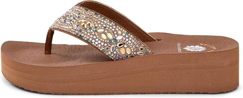 Yellow Box Women's Brigid Flatform Sandal, Round Toe, 1.75 Inch Heel, 1.25 Inch Platform, Comfortable Flip-Flop in Saudi Arabia