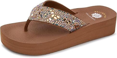 Yellow Box Women's Brigid Flatform Sandal, Round Toe, 1.75 Inch Heel, 1.25 Inch Platform, Comfortable Flip-Flop in Saudi Arabia