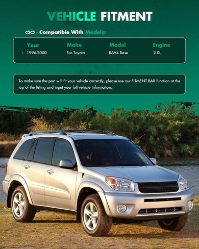 SCITOO ABS Roof Spoiler Fits for 1996-2000 for Toyota for RAV4 1PC Matte Black Rear Window Roof Spoiler in Saudi Arabia