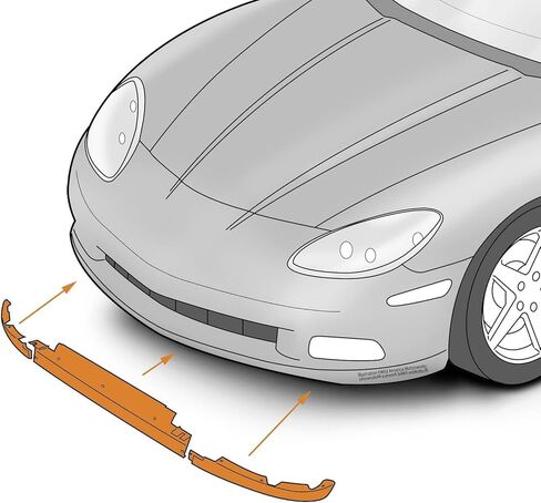C6 Corvette Front Lower Spoiler 3 Piece Kit Fits: All 05 Thru 13 in Saudi Arabia