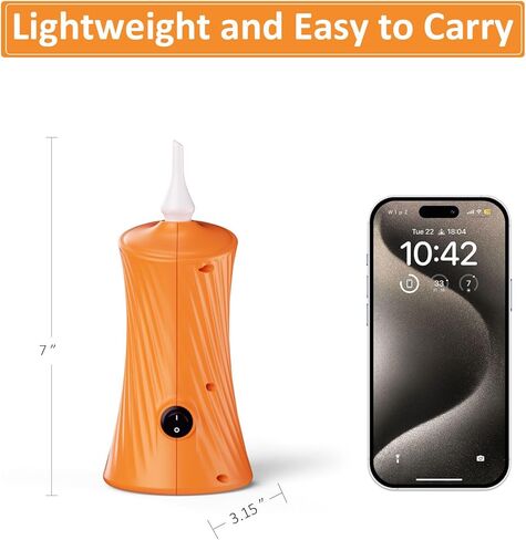 منفاخ بالونات هواء كهربائي، منفاخ كهربائي طويل محمول على شكل حيوانات، برتقالي 110-120 فولت 30 وات، منفاخ كهربائي للبالونات للحفلات/الزفاف/أعياد الميلاد in Kuwait