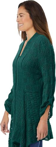 Woman Within Plus Size Open Front Pointelle Cardigan in Kuwait