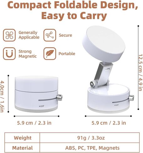 SEVENKA Magnetic Phone Holder Compatible with iPhone 16 15 14 13 12 Pro Max Mini, Samsung, All Phone, Small Universal Foldable Magnetic Phone Stand Car Mount with Windshield Suction Cup, Metal Ring in Kuwait