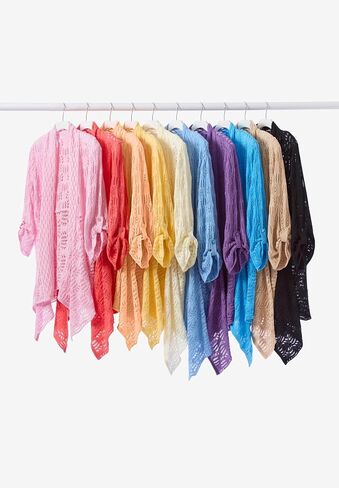 Woman Within Plus Size Open Front Pointelle Cardigan in Kuwait