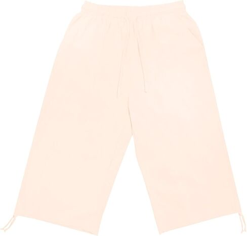 hlysgo Bermuda Shorts for Women High Waisted Drawstring Cotton Linen Casual Shorts Summer Knee Length Shorts with Pockets in Kuwait