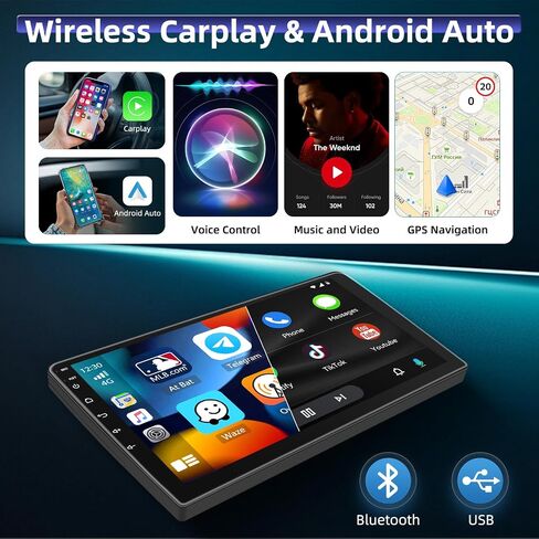2+64GB Android 13 Car Stereo for Kia Optima K5 2013-2015 with Wireless Carplay Android Auto, 9" Touch Screen Radio Dash Kit GPS Navigation WiFi Bluetooth SWC Mic Backup Camera in Saudi Arabia