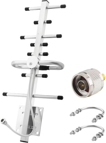 Yagi WiFi Antenna 2.4GHz 25dBi RP-SMA Connector High Gain Yagi Directional Antenna Booster wtih 1.5M Cable Long Range for Network Router/USB Adapter/Reapter/Extension Network PCl Card/Security Camera in Kuwait