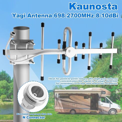 Yagi WiFi Antenna 2.4GHz 25dBi RP-SMA Connector High Gain Yagi Directional Antenna Booster wtih 1.5M Cable Long Range for Network Router/USB Adapter/Reapter/Extension Network PCl Card/Security Camera in Kuwait