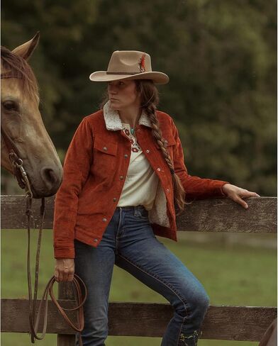 سترة نسائية من شركة Outback Trading Company جورجيا، سترة دافئة من القطن الناعم وبطانة من الصوف كاجوال للاستخدام في الهواء الطلق in Saudi Arabia