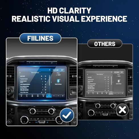 FIILINES Screen Protector for 2020 2021 2022 2023 Toyota Tacoma, 8 inch Touchscreen 9H Tempered Glass Screen Protector Anti-Glare Shatterproof 2 Pack in Kuwait