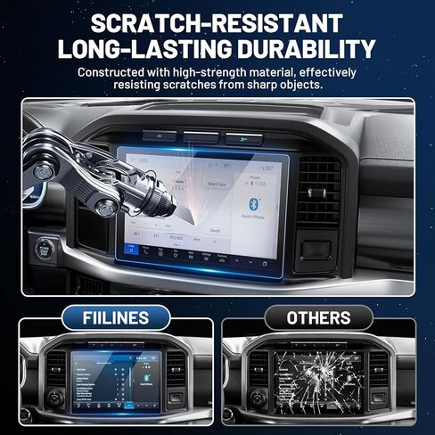 FIILINES Screen Protector for 2020 2021 2022 2023 Toyota Tacoma, 8 inch Touchscreen 9H Tempered Glass Screen Protector Anti-Glare Shatterproof 2 Pack in Kuwait