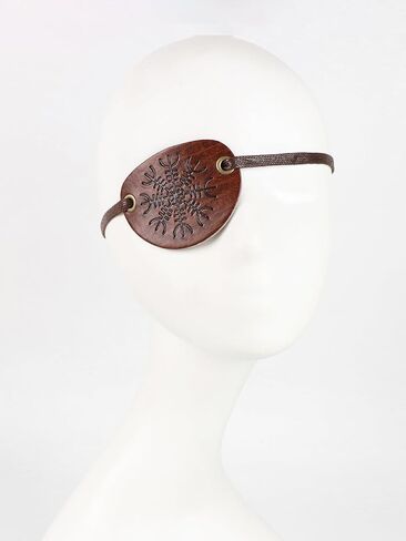 Pirate Eye Patch Black Leather Eye Patch for Men Women Medical Eye Patch for Right or Left Eye Eye Cover Adjustable Eyepatch for Lazy Eye Cosplay Eyepatch Pirate Halloween Costume Prop in Saudi Arabia