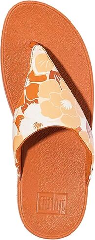 Fitflop Lulu Flowerz Leather Leather Toe-Post Sandals Wedge in Kuwait