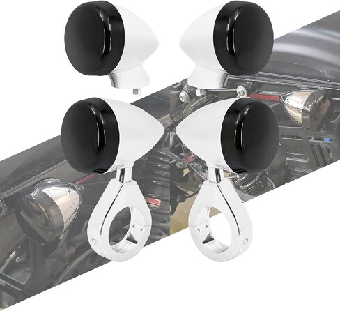 Motorcycle LED Turn Signal Fog Light 39mm 41mm Fork Clamp Front Rear Fit For Harley Sportster XL 883 1200 (Black Housing Black Lens) in Kuwait
