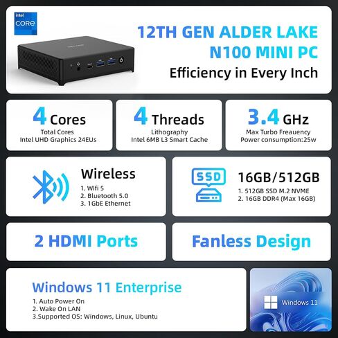 Mini PC Gaming, Mini Computers with Intel i7-13620H (Max 4.9GHz) & GTX 1060 Graphics Card, Micro pc with 32GB RAM / 1TB M.2 NVME PCIEx4 SSD, Wi-Fi 6 / Multi-Function Type-C / 8K / Windows 11 in Saudi Arabia