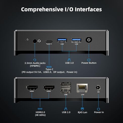 Mini PC Gaming, Mini Computers with Intel i7-13620H (Max 4.9GHz) & GTX 1060 Graphics Card, Micro pc with 32GB RAM / 1TB M.2 NVME PCIEx4 SSD, Wi-Fi 6 / Multi-Function Type-C / 8K / Windows 11 in Saudi Arabia