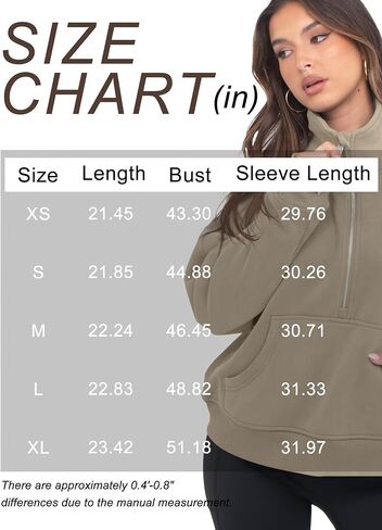 VIUTIL Womens Half Zip Sweatshirt Fleece Cropped Pullover with Thumb Hole Fall Trendy Clothes 2024 in Kuwait