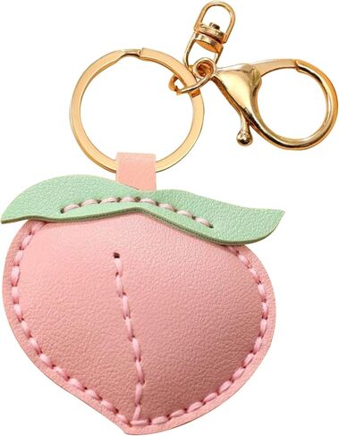 Cute Fruit Keychain, Hand-Sewn Bag Charms for Tote Bags Purse Handbags PU Bag Accessories in Saudi Arabia