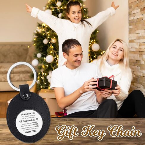 Pocket Hug Token Gift Keychains - Long Distance Gifts Keepsake, Double Sided Stainless Steel with Leather Have Hug Keychain in Saudi Arabia