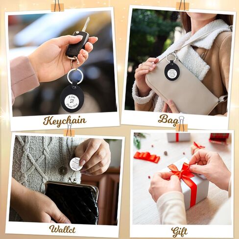Pocket Hug Token Gift Keychains - Long Distance Gifts Keepsake, Double Sided Stainless Steel with Leather Have Hug Keychain in Saudi Arabia