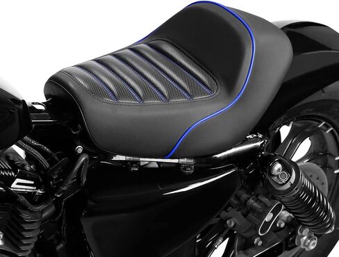 نسخة. مقعد سائق منفرد راكب أمامي مناسب لهارلي سبورتستر XL 883 1200 2010-Later ، Black+White in Kuwait