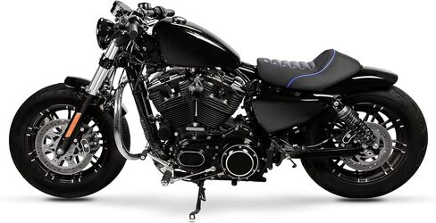 نسخة. مقعد سائق منفرد راكب أمامي مناسب لهارلي سبورتستر XL 883 1200 2010-Later ، Black+White in Kuwait