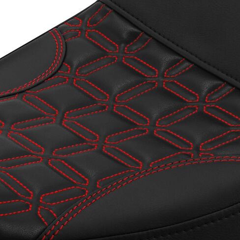 TCMT Black+Red Driver & Passenger Seat for '18-Later Harley Softail Fat Boy FXFB/FXFBS Motorcycle in Saudi Arabia