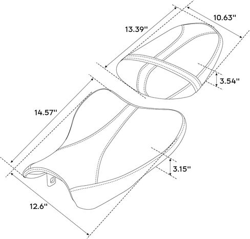 نسخة. وسادة المقعد الأمامية والخلفية رايدر ملائمة لسوزوكي GSXR1000 GSXR-1000 2007 2007 ، مقعد سائق السائق السائق in Kuwait