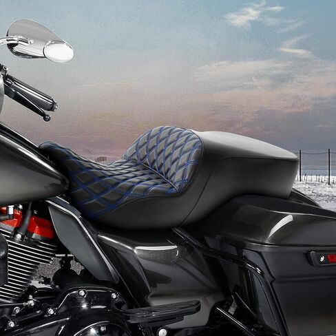 2-Up Driver & Passenger Seat Pillion Fit for Harley Touring Street Glide Road Road Road King Special 2009-2023 in Saudi Arabia