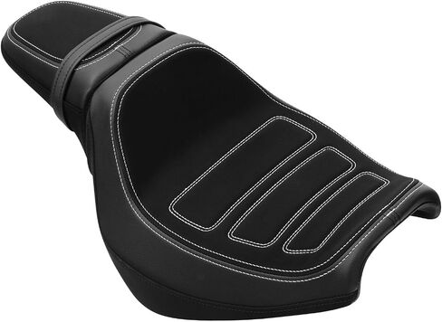 TCMT Black+Red Driver & Passenger Seat for '18-Later Harley Softail Fat Boy FXFB/FXFBS Motorcycle in Saudi Arabia