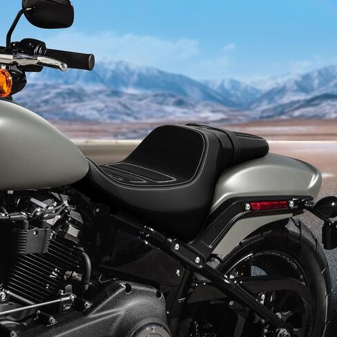 TCMT Black+Red Driver & Passenger Seat for '18-Later Harley Softail Fat Boy FXFB/FXFBS Motorcycle in Saudi Arabia