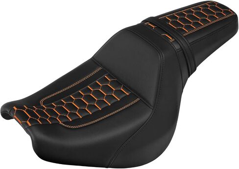 TCMT Black+Red Driver & Passenger Seat for '18-Later Harley Softail Fat Boy FXFB/FXFBS Motorcycle in Saudi Arabia