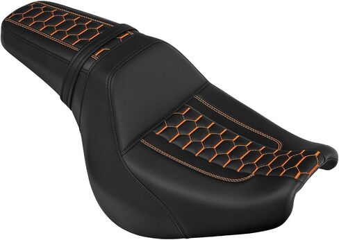 TCMT Black+Red Driver & Passenger Seat for '18-Later Harley Softail Fat Boy FXFB/FXFBS Motorcycle in Saudi Arabia