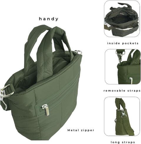 Small Puffer Gym Bag Quilted Crossbody Nylon Bags For Women Handbag Shoulder Bag in Saudi Arabia