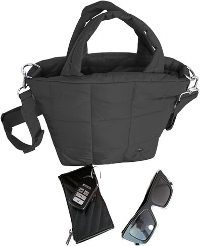Small Puffer Gym Bag Quilted Crossbody Nylon Bags For Women Handbag Shoulder Bag in Saudi Arabia