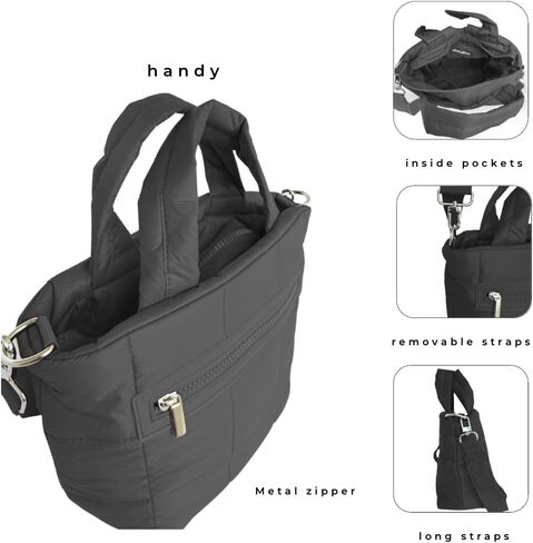Small Puffer Gym Bag Quilted Crossbody Nylon Bags For Women Handbag Shoulder Bag in Saudi Arabia