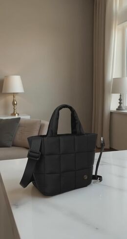 Small Puffer Gym Bag Quilted Crossbody Nylon Bags For Women Handbag Shoulder Bag in Saudi Arabia